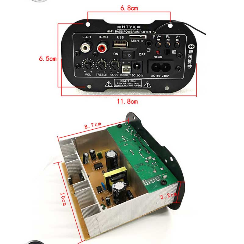 Amplifier Board Audio Bluetooth USB Radio TF Subwoofer Amplifier Board Audio Bluetooth Usb Fm Radio Tf Player Subwoofer 30w Taffstudio Amplifier 12v/220v