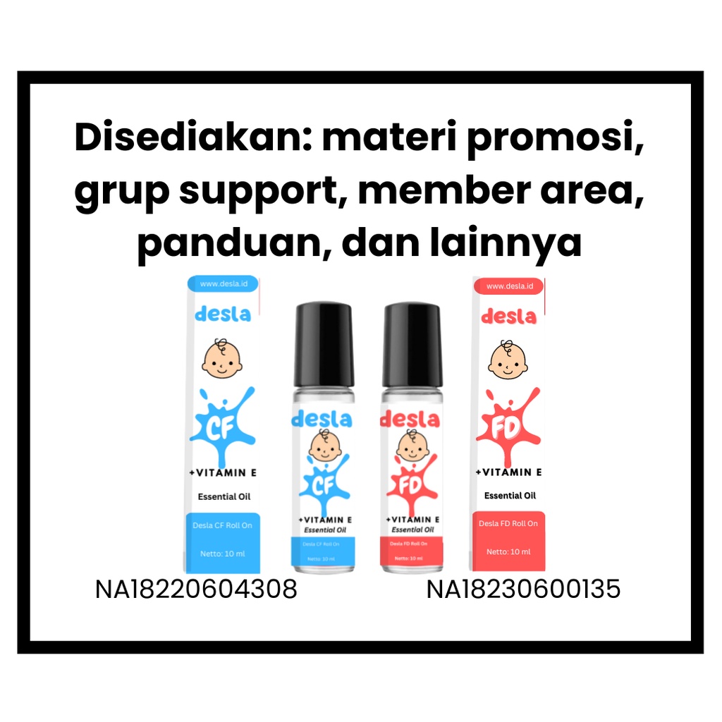 [PAKET BISNIS] Peluang Usaha Reseller Distributor Desla Essential Oil (Produk Kesehatan Bayi Alami)