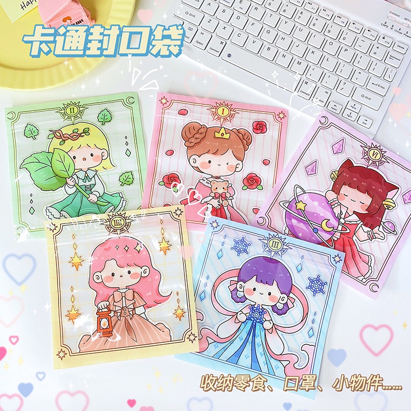 PAOPAO Plastik Cartoon Zipper Lock Akichan Character Cute