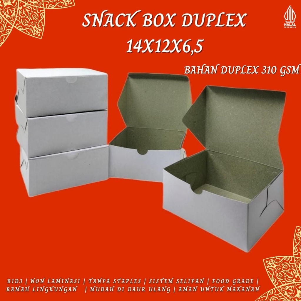 Box Snack Snack Box 14x12 Tebal 310 Gsm (B1D3-Non Laminasi)