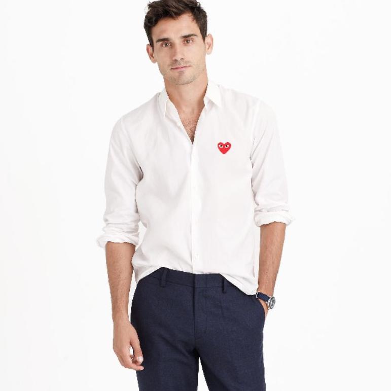 MURAH BANGET Kemeja CDG PLAY Putih dan Hitam Cowok SHIRT FOR MEN (READYSTOCK)
