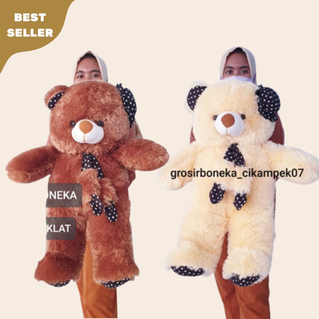 Boneka Teddy Bear XXL Topi Syal