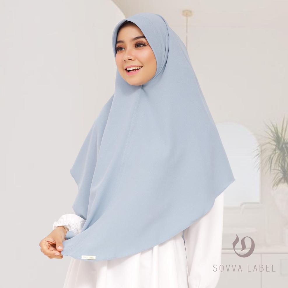 VIRAL Sovva Label - Khadijah Khimar (Hijab Instant Pad Tanpa Tali)