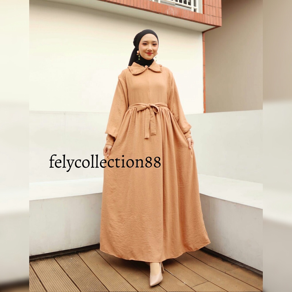 CINDY DRESS GAMIS WANITA MUSLIMAH // GAMIS WANITA CRINKLE AIRFLOW