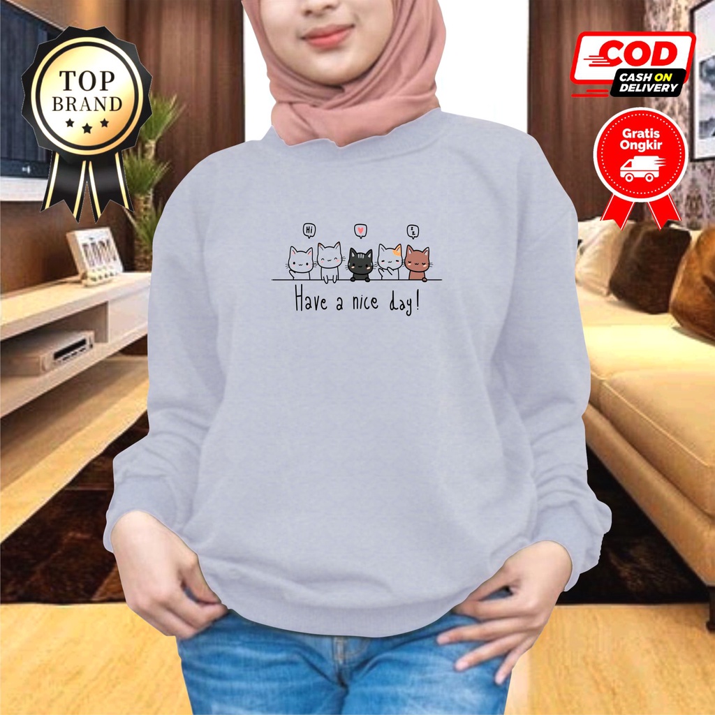 Atasan wanita | Kaos sweatshirt | Kaos lengan panjang | kaos babyterry | ZACKYANG