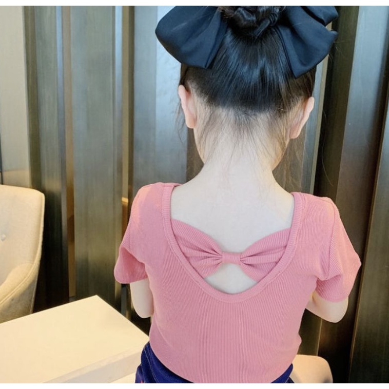 babyfit [3-8thn] baju kaos atasan bowback blouse multi warna baju import nyl-0612r