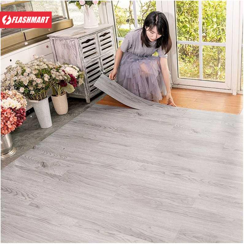 Flashmart Stiker Lantai Motif Kayu Wood Floor Self Adhesive 152x915mm - MW-010
