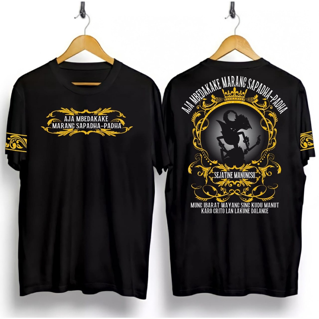 KMV - KAOS WAYANG KULIT JAWA / KAOS KATA KATA JAWA WAYANG LATHIH / BAJU KAOS DISTRO PRIA WNITA TERBA