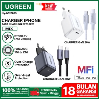 UGREEN Charger iPhone Mfi USB A Dan PD Type C To Lightning Fast Charging 20w 30w-65W