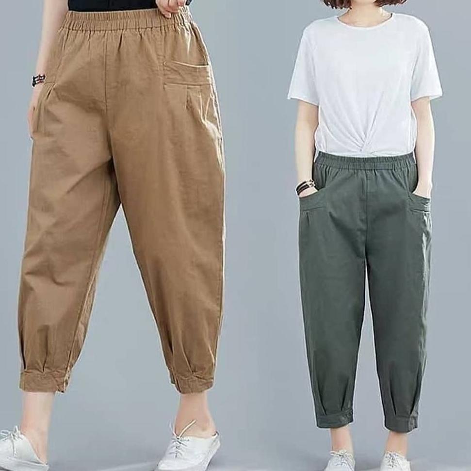 MENARIK HARUKA Pants / Celana Korea Twill / Celana Kasual Wanita / Haruka Pants / Hinata Pants
