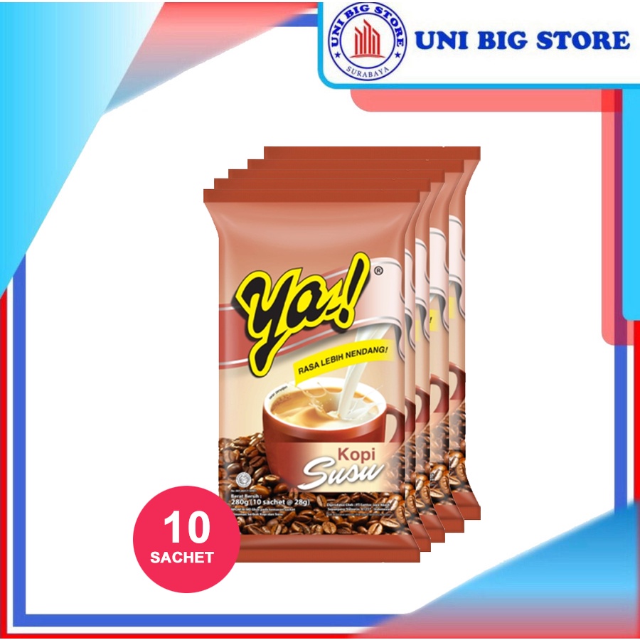 

Kopi Ya! YA KOPI SUSU Instan 28 gr x 10 Sachet Instant Coffee RENCENG