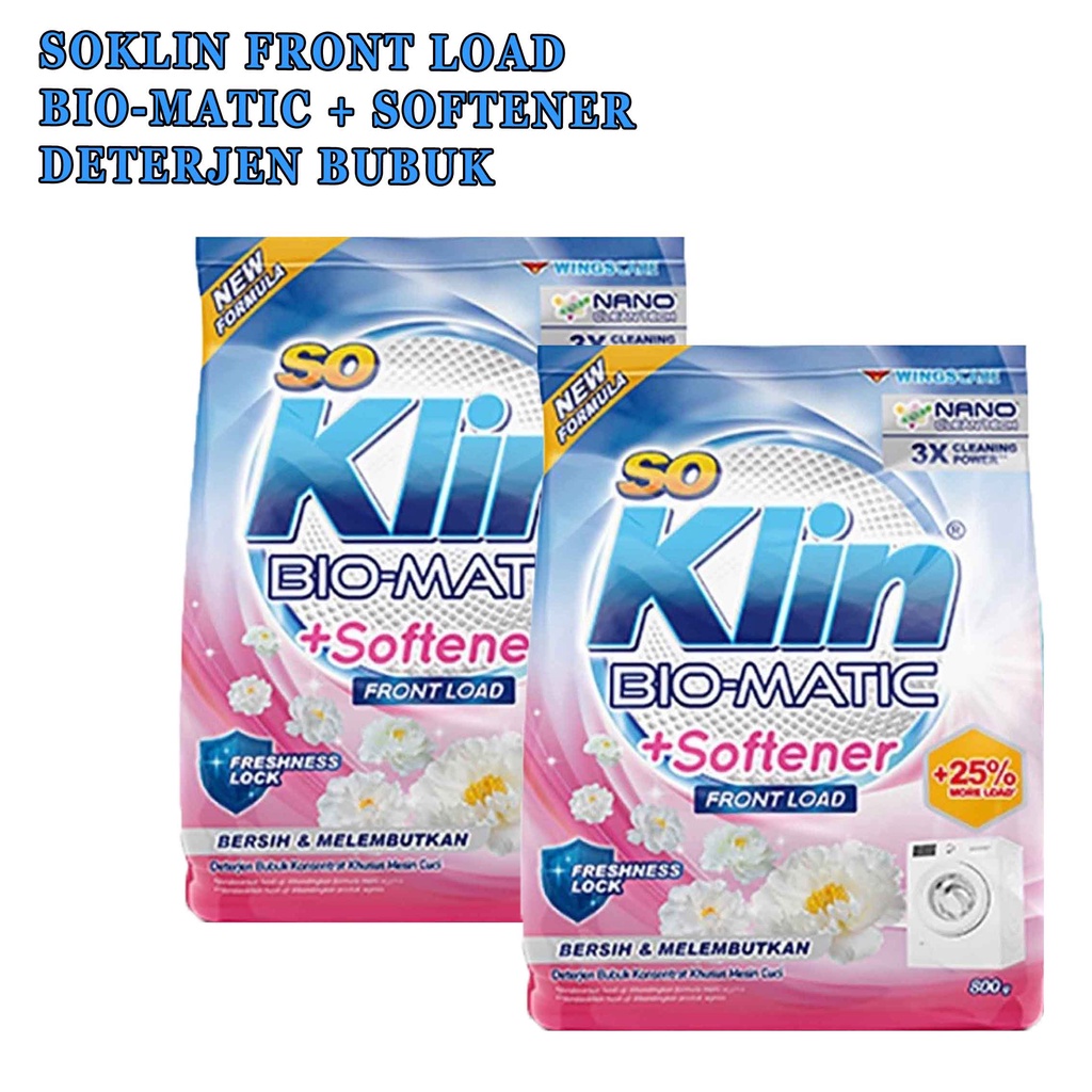 Front loard* So Klin Softergent* Deterjen Bubuk* 800g