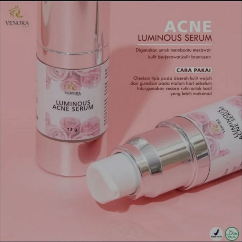 luminous acne serum dari venora skincare