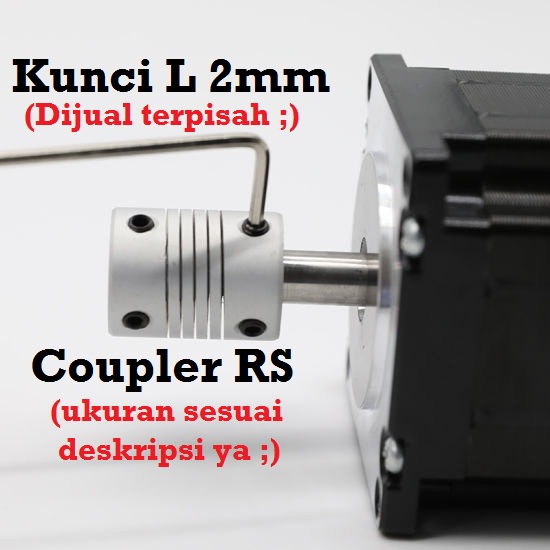 [HAEBOT] Shaft Flexible Coupler RS 10mm D19 L25 CNC 10x10 Coupling Mesin Penghubung Shaft Nema Fleksibel Aluminium Motor Konektor As Poros 10 x 10 mm