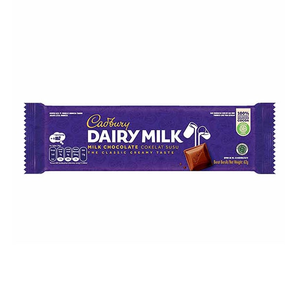 

CADBURY DAIRY MILK 62 GR - COKELAT