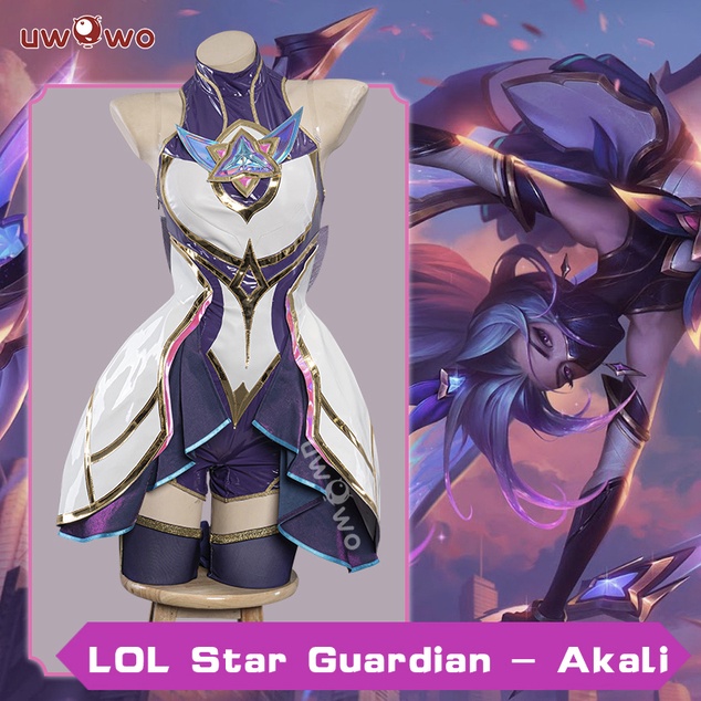 UWOWO Game League of Legends/LOL Star Guardian Akali Cosplay Costume K/DA Ahri SG Cosplay Role Play