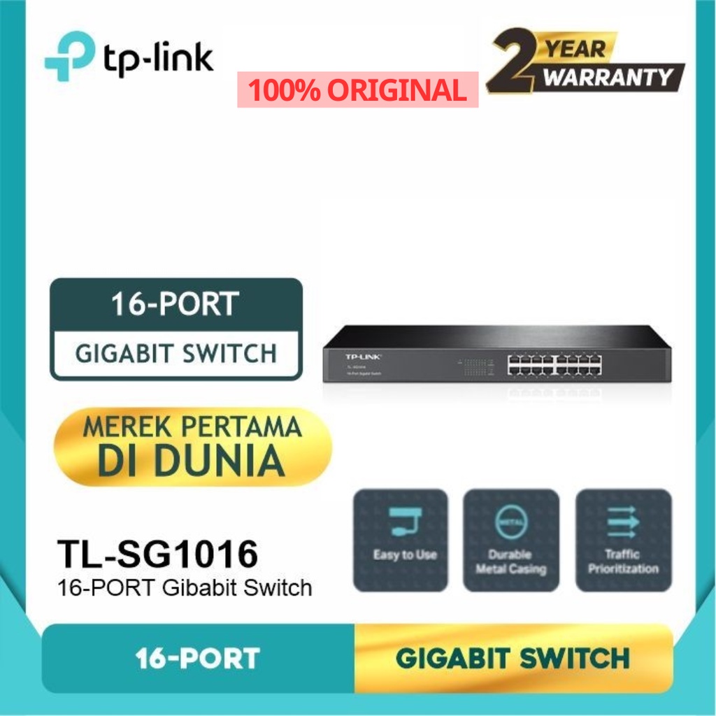 TP-LINK TL-SG1016 Switch Hub Gigabit 16 Port