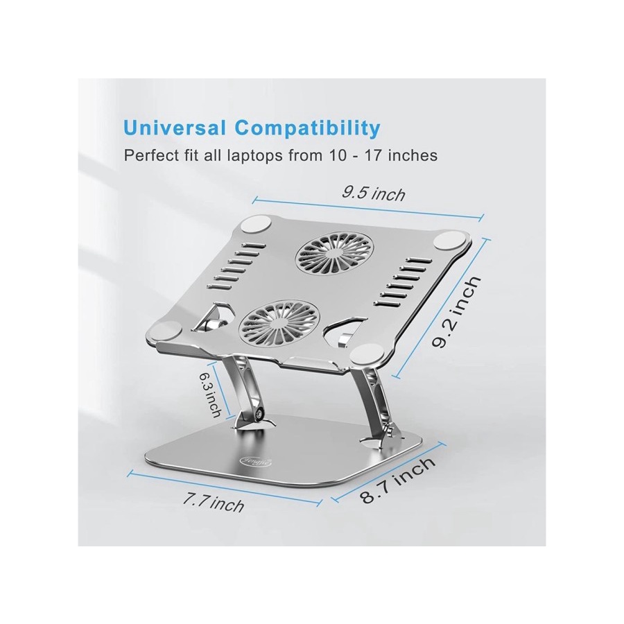 MORALES Laptop Stand Adjustable with Double Fan Alumunium T619