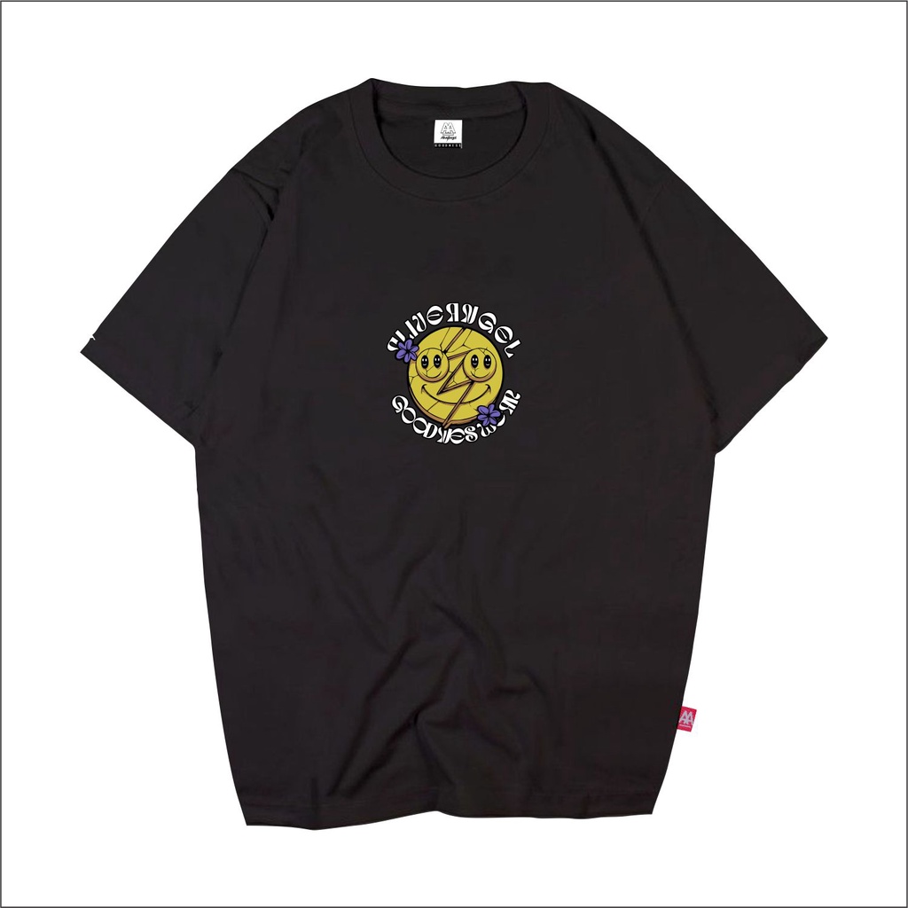 TSHIRT DISTRO SIMPLE EMOTICON / EMOJI / SMILE / YELLOW / FLOWER / ORIGINAL / ALIVE ANGEL GOODNESS / 