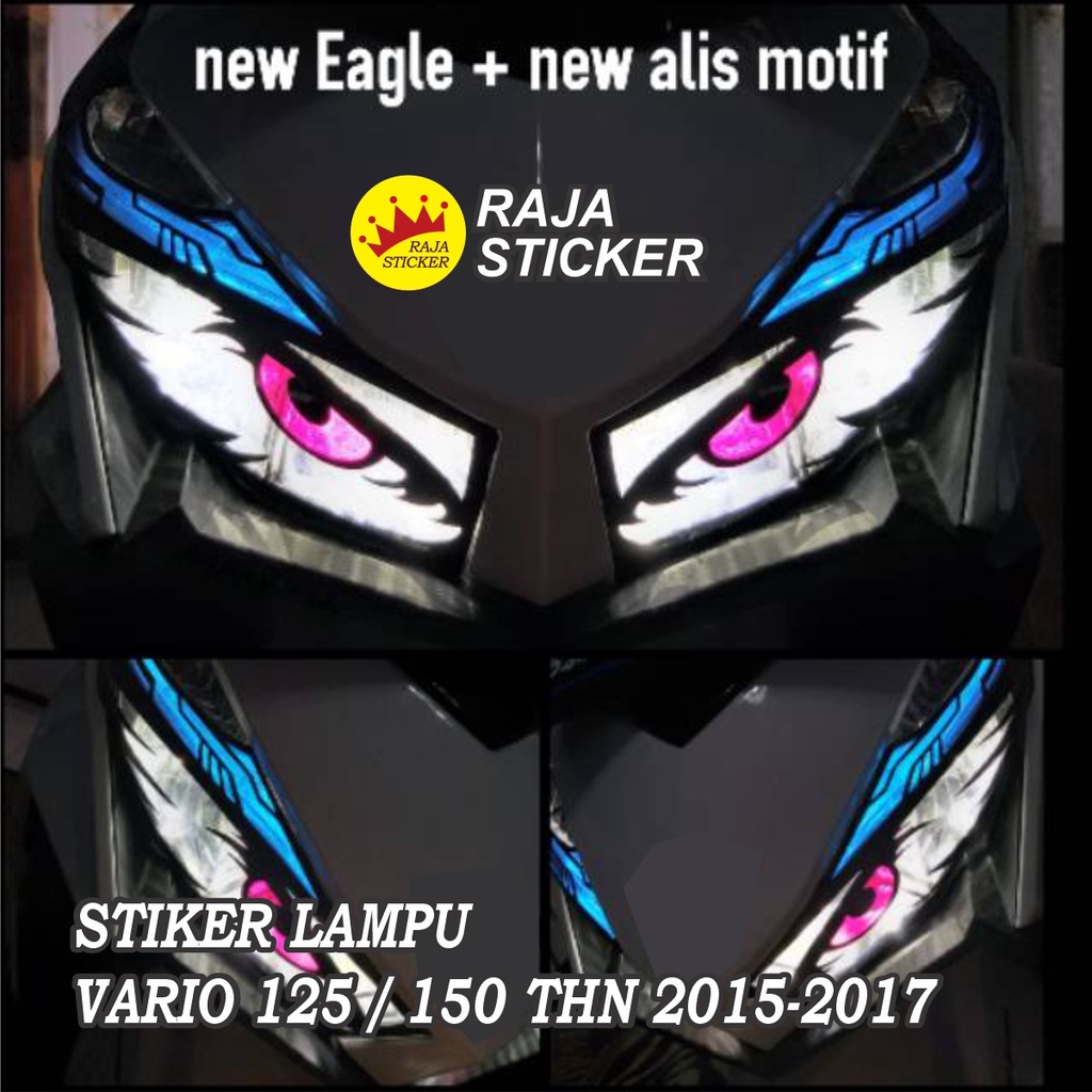 Stiker lampu vario 125/150 tahun 2015 - 2017