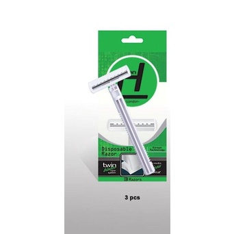 ```````] DayMan Razor Twin Blade / Alat Pisau Cukur Kumis Jenggot / 2 Pisau