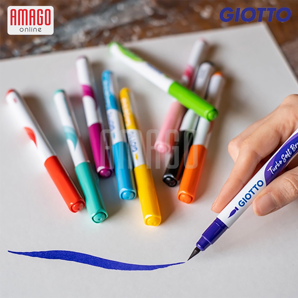 Spidol Giotto Turbo Soft Brush - Brush Tip Marker Pulpen Kuas 426800