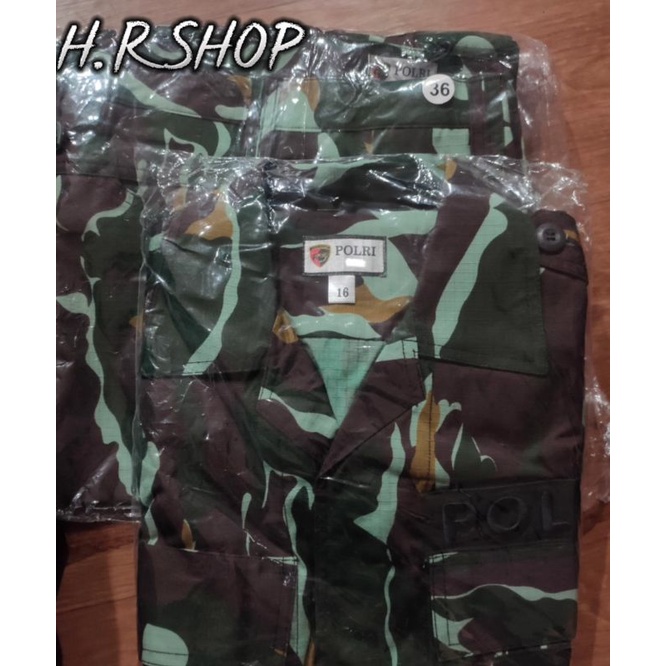 Baju PDL loreng Brimob Tactical Jatah Polri
