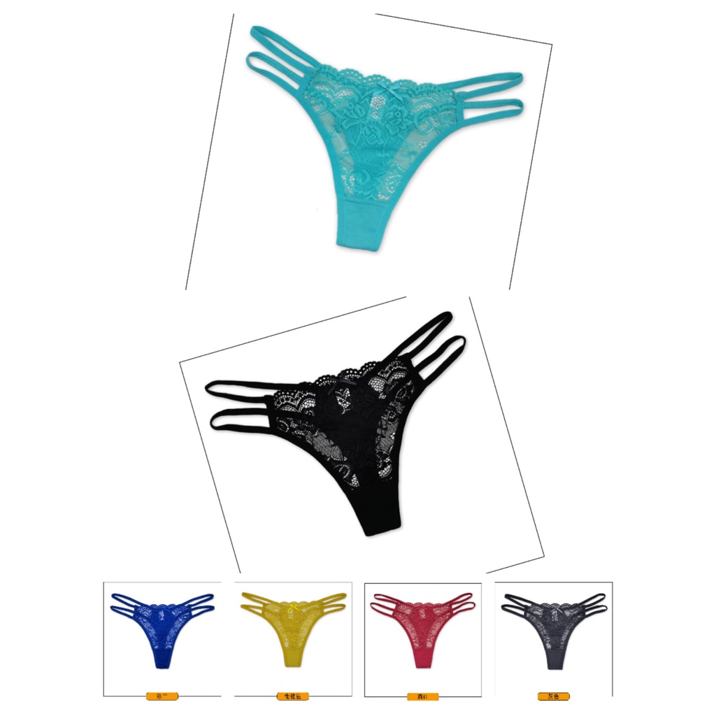 GS 87467 IS2 - CELANA G STRING THONG LACE TRANSPARANT
