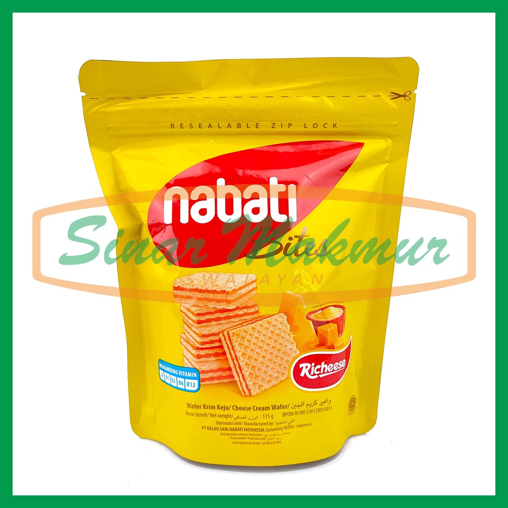 

Nabati Wafer Pouch 112g Keju/Coklat