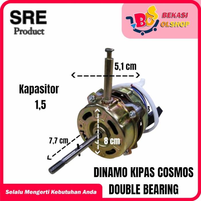 DINAMO KIPAS COSMOS DOUBLE BEARING / MOTOR KIPAS COSMOS BEARING