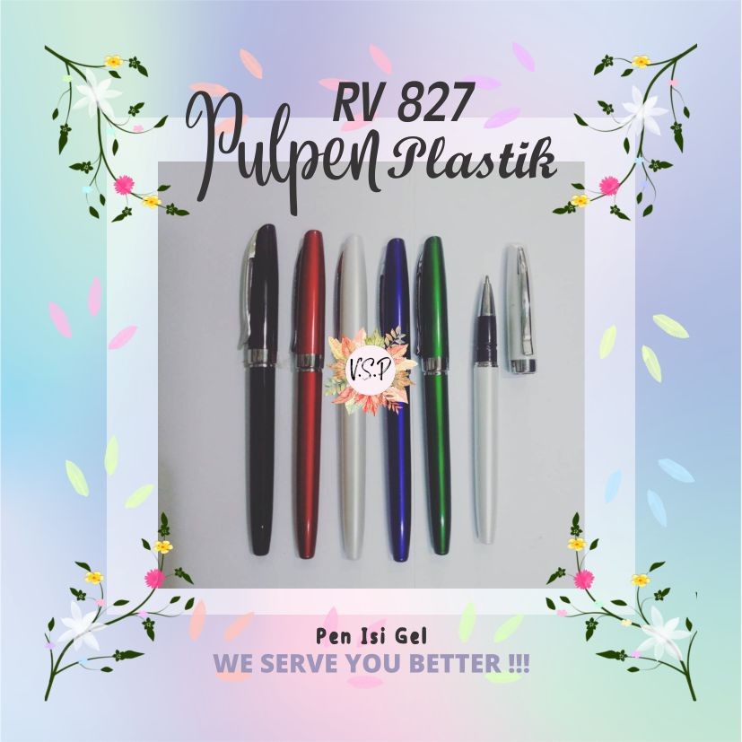 

Pulpen Plastik Isi Gel RV 827 / Souvenir Wedding Seminar kit Murah