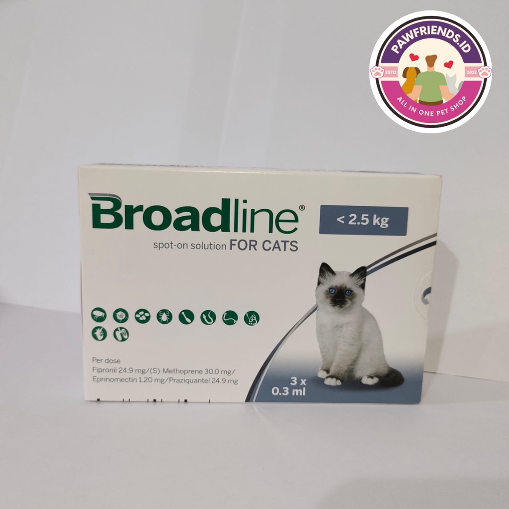 BROADLINE <2,5 KG Obat Tetes Kutu Untuk Kucing