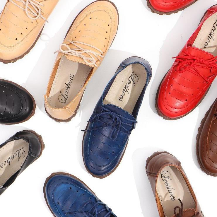 ✪ KUALITAS TERBAIK. BEST SELLER. Sepatukulit tali LeeShoes original KODE GRB ☊