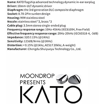 Moondrop Moon Drop Kato DLC Dynamic In-Ear Monitor Earphone Headset