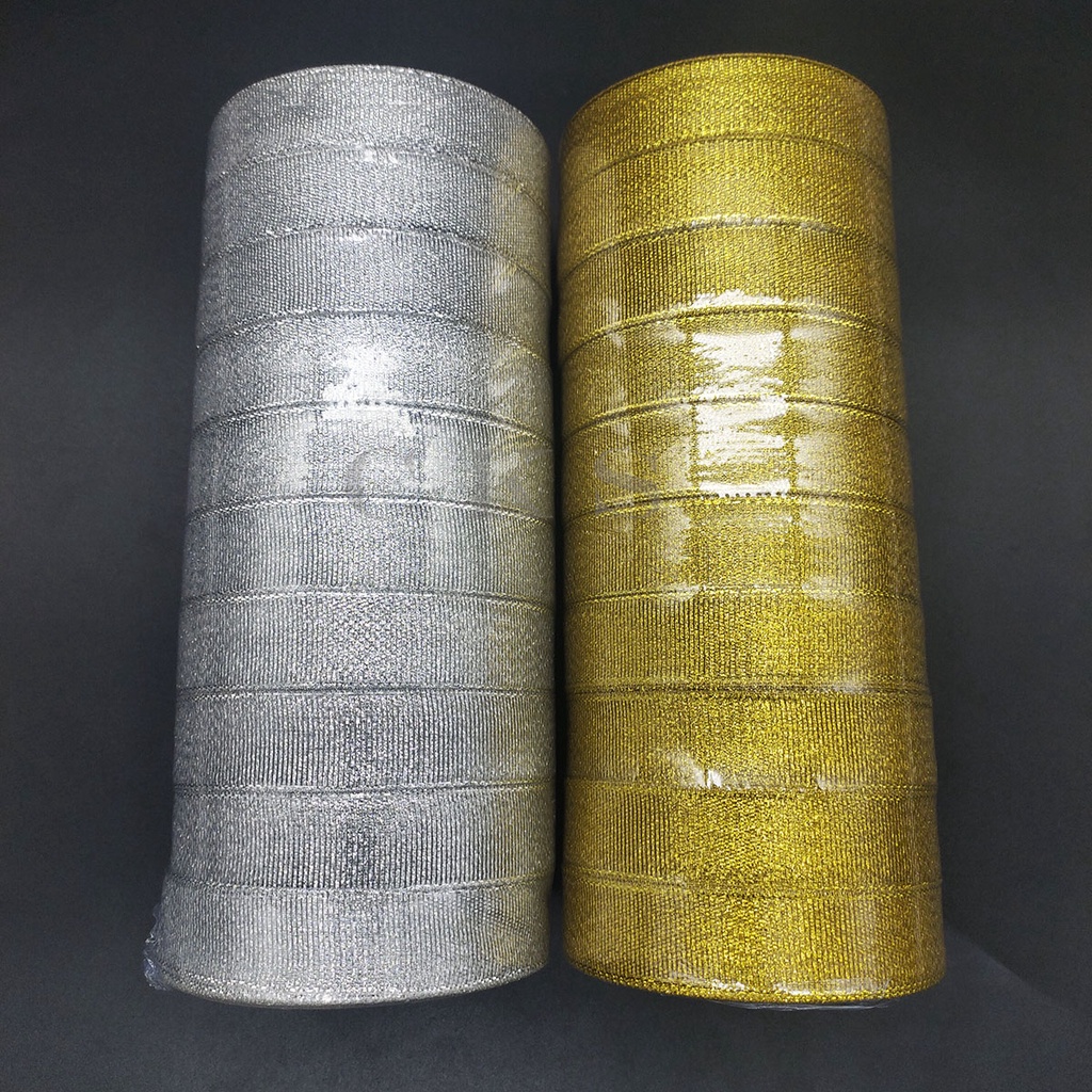 Pita Gliter 3/4 inch (2cm) / Pita Emas Perak