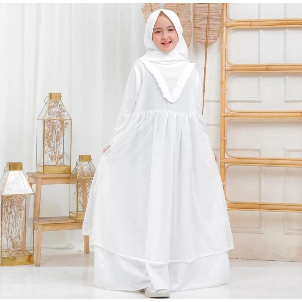 TERBARU RAYYA SETT SERIES GAMIS ANAK+JILBAB Ukuran XL-L ( L usia 4-6th, XL usia 7-10th, ) DRESS ANAK PEREMPUAN KEKINIAN 2023 GAUN ANAK FASHION KIDS MUSLIMAH OUTFIT UNTY BAJU ANAK PESANTREN MUSLIMAH