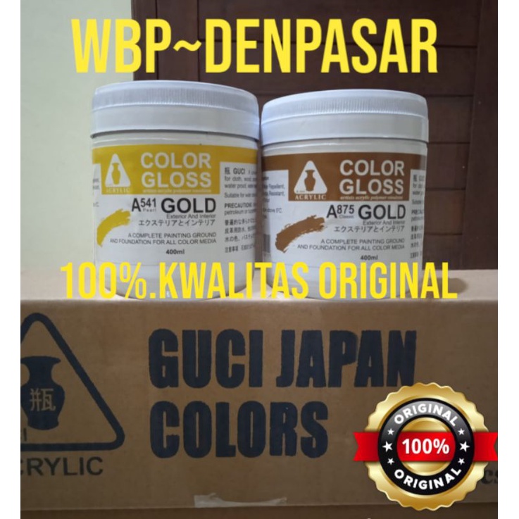CAT PRADA EMAS | PRADA JEPANG | GUCI JAPAN A875.&.A541| acrylic water based kemasan 400.ML