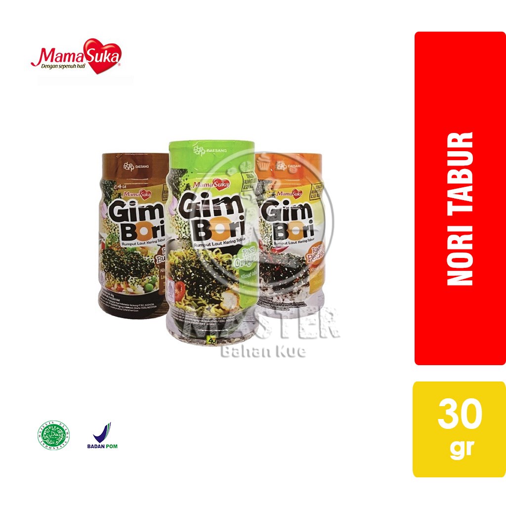 

MamaSuka Gim Bori / Rumput Laut Kering Tabur [Botol 30 gr]