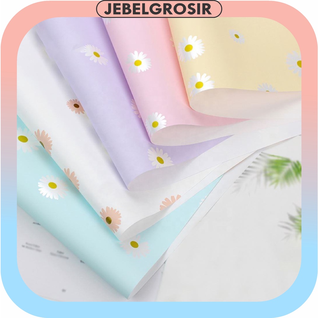 COD Wrapping Paper Aesthetic Flower Pattern Cellophane Little Flower Kertas Buket Bunga Motif KB6111