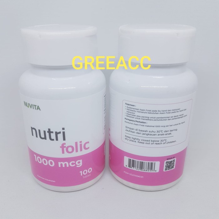 Nuvita Nutri Folic 1 Mcg 1Mcg Folic Acid Asam Folat