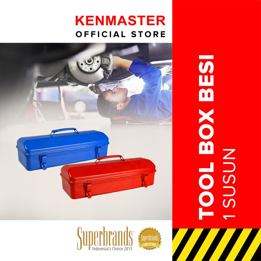 Kenmaster Tool Box Besi 1 susun Kotak Perkakas / Kotak Penyimpanan