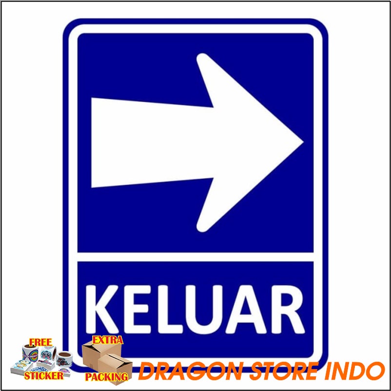 

Promo Rambu Arah Keluar Kanan 45cm x 60cm Plat Alumunium Keren