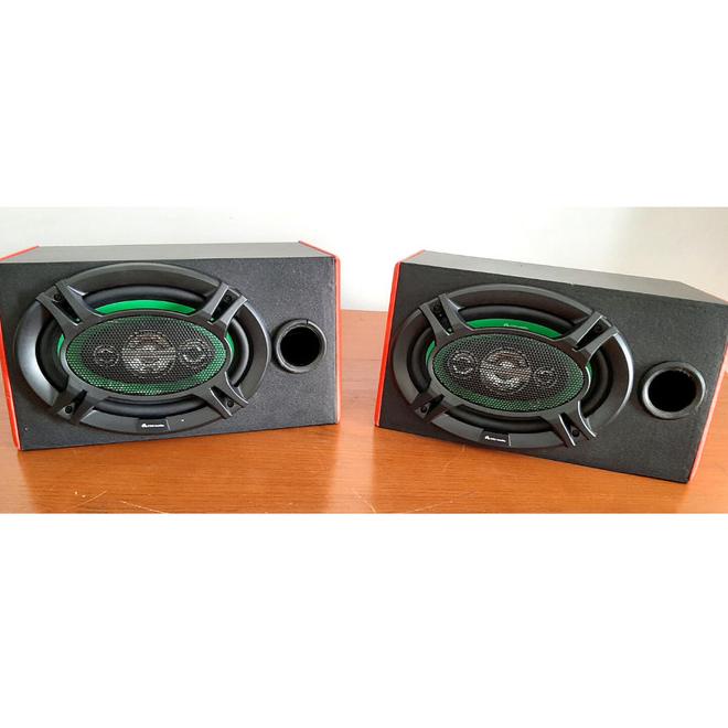 Custom Paket Audio Mobil Speaker/ Subwoofer + Box Speaker Oval 6" X 9"