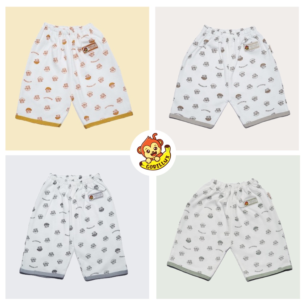 GORILLUX 1 Pcs Celana Bayi 3/4 Gorillux (3-12 Bulan)