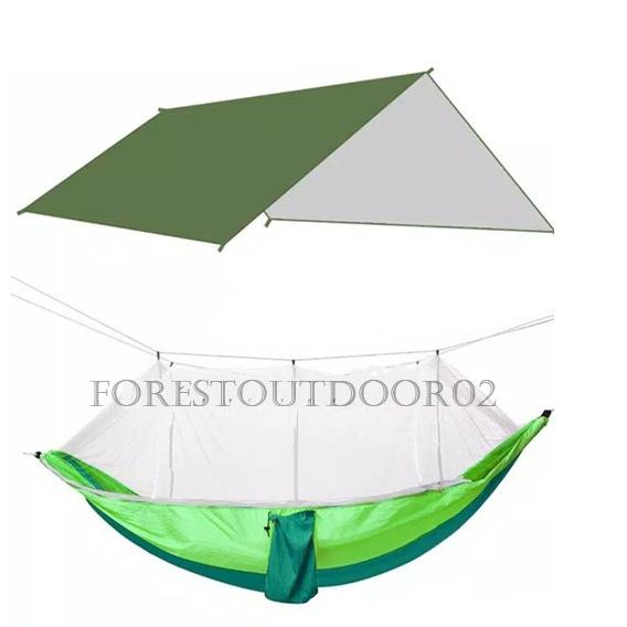 BEST SELLER Paket Combo 2in1 Flysheet 2x3 + Hammock Kelambu - flysheet hammock- hammock flysheet