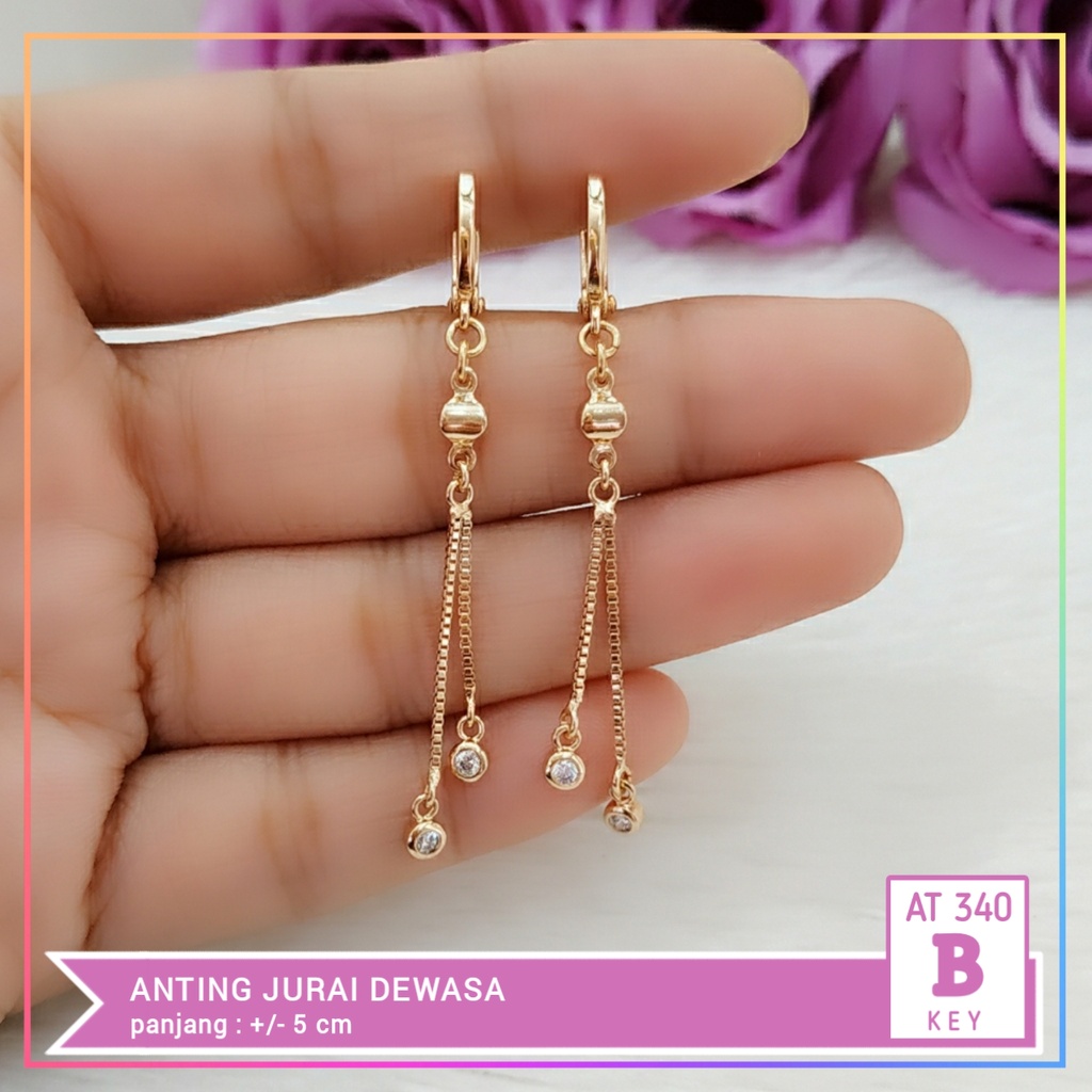 Anting xuping anting wanita dewasa jurai kupu perhiasan lapis emas Gold AT 340