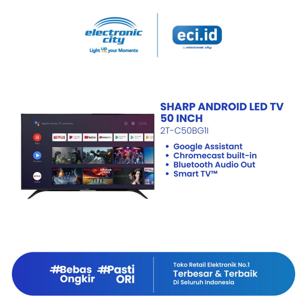 Sharp Android LED TV 50&quot; - 2T-C50BG1I