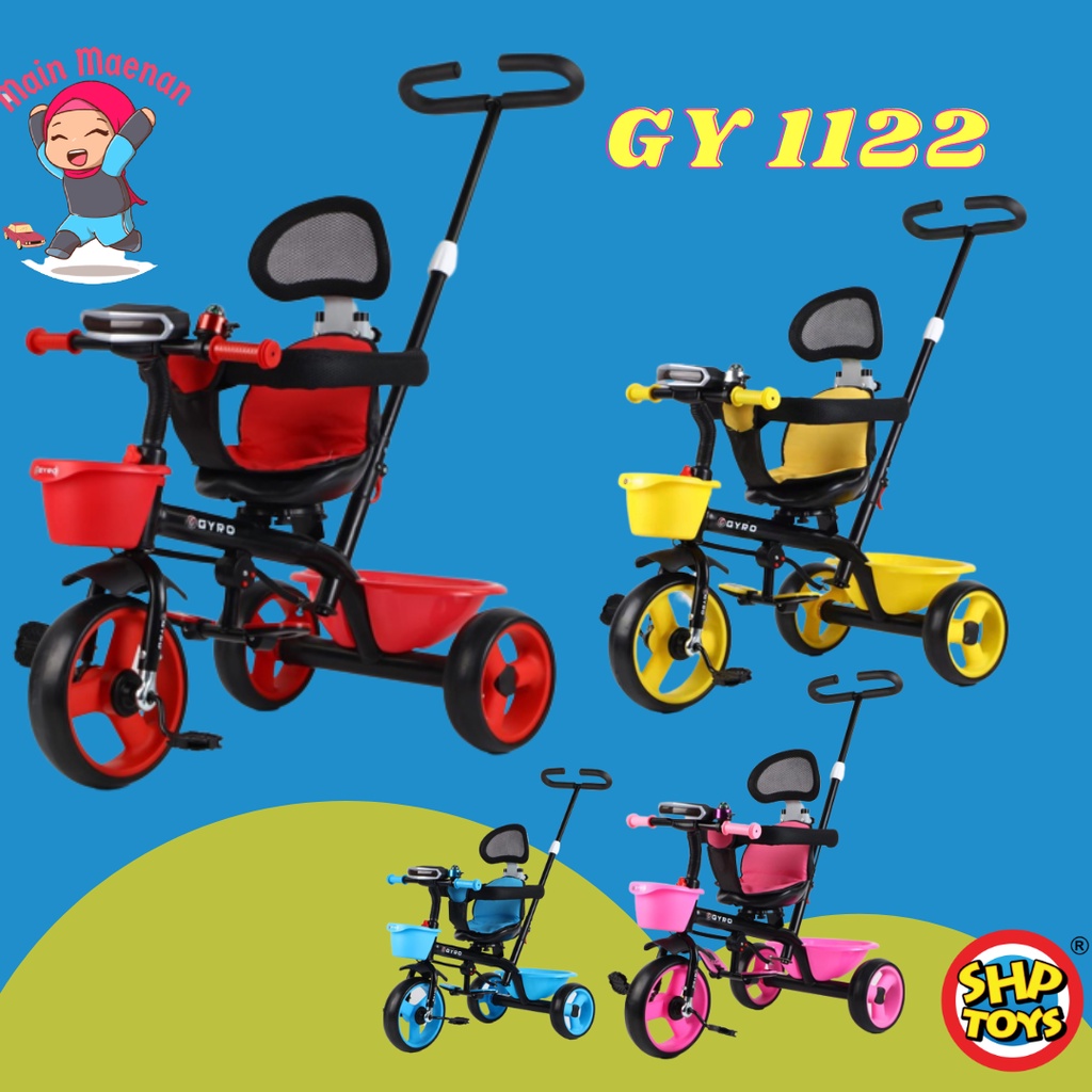 Sepeda Stroler Anak Roda Tiga GYRO 1122 Mainan Anak