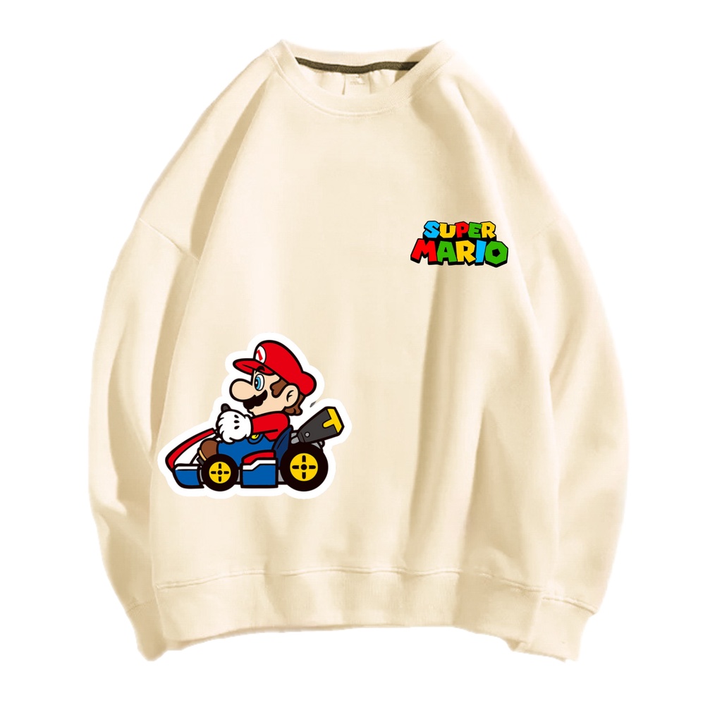 CAR SUPER MARIO SWEATER CREWNECK PRIA WANITA Size M-XXL