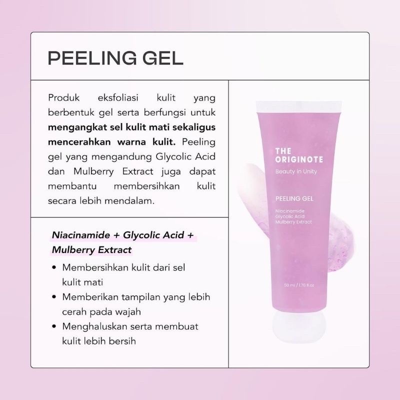 READY THE ORIGINOTE - Peeling Gel With Niacinamide Glycolic Acid &amp; Mulberry Extract / The Originote Peeling Gel